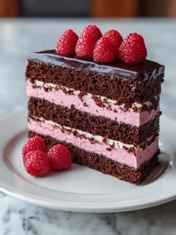 Dark Chocolate Raspberry Mousse Cake Recipe