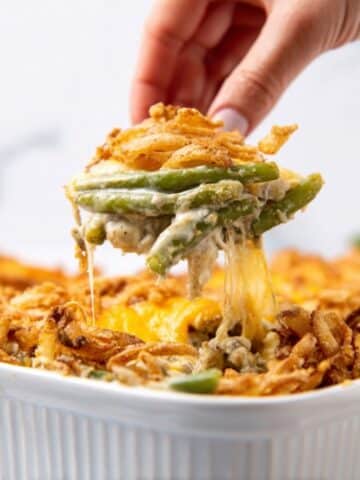 Cheesy Slow Roasted Green Bean Casserole Recipe