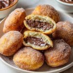 Fried Nutella Pancake Sandwich with Cinnamon Sugar Recipe