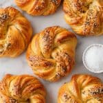Pumpkin Brioche Bagels with Sesame Seeds Recipe