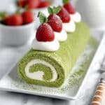 Matcha Roll Cake with Matcha Whipped Cream Recipe