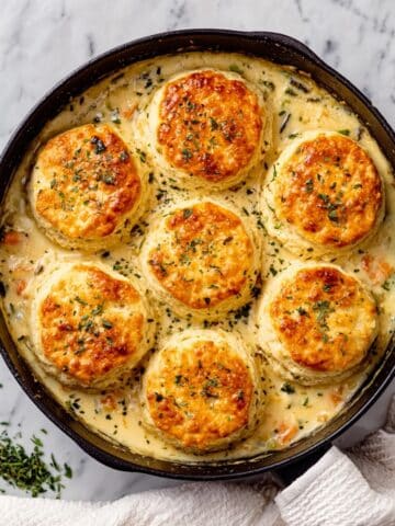 Creamy Chicken Pot Pie with Buttermilk Biscuits Recipe