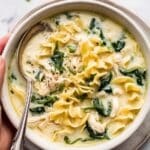Roasted Garlic White Chicken Lasagna Soup Recipe