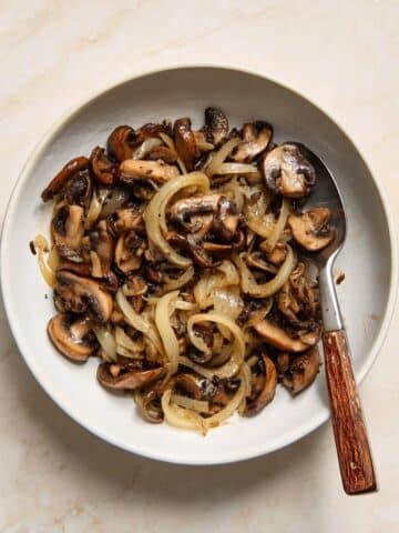 Air Fryer Mushrooms and Onions Recipe