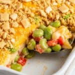 Creamy Cheesy Lima Bean Casserole with Crispy Crackers Recipe