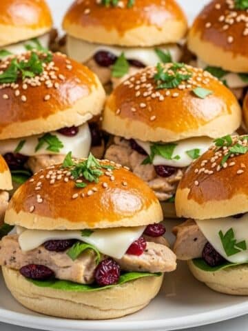 Thanksgiving Leftover Turkey Cranberry Sliders Recipe