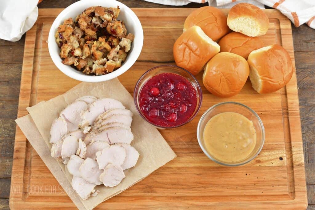 Thanksgiving Leftover Turkey Cranberry Sliders Recipe