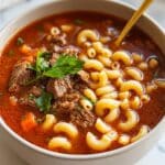 Beef Macaroni Soup Recipe