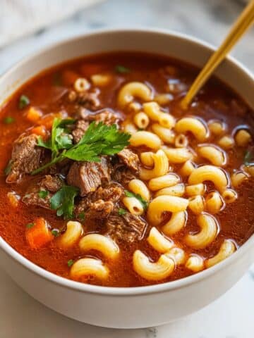 Beef Macaroni Soup Recipe