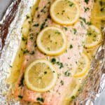Oven Baked Salmon with Honey Garlic Butter and Lemon Recipe