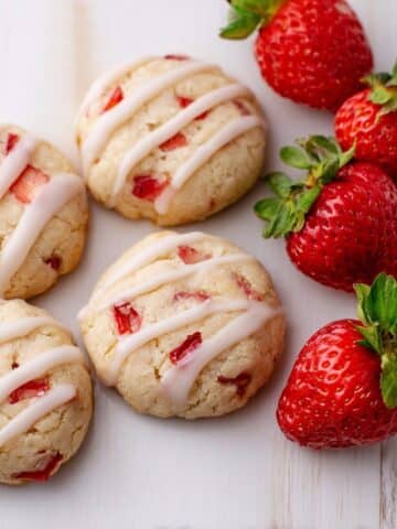 Strawberry Biscuits with Vanilla Glaze Recipe