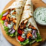 Homemade Greek Chicken Gyros with Tzatziki Recipe