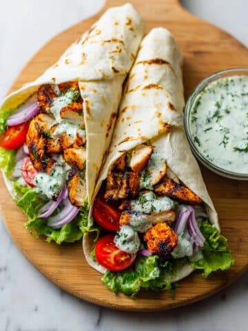 Homemade Greek Chicken Gyros with Tzatziki Recipe