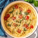 One Pot Pasta with Cherry Tomatoes and Basil Recipe