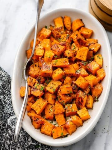 Maple-Roasted Butternut Squash with Fresh Rosemary Recipe