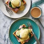 Waffles with Ham, Poached Eggs and Béarnaise Sauce Recipe