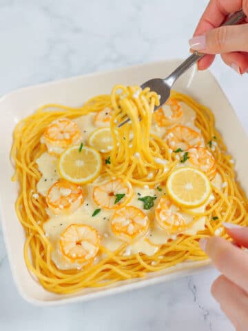 Copycat Cheesecake Factory Shrimp Scampi Linguine Recipe