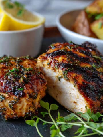 White Chicken Roasted in Melting Herb Butter Recipe