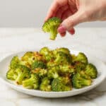 Smashed Broccoli with Parmesan and Italian Seasoning Recipe