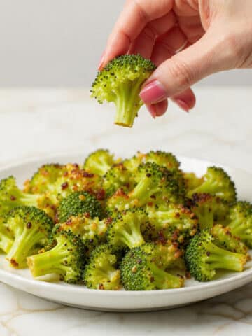 Smashed Broccoli with Parmesan and Italian Seasoning Recipe