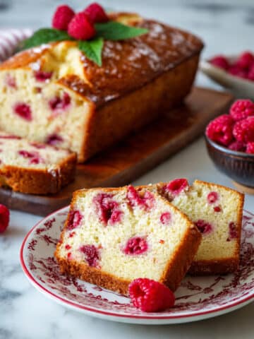 Keto Raspberry Swirl Loaf Cake Recipe