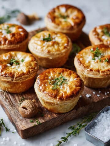 Mini Wild Mushroom and Goat Cheese Pies Recipe