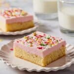 Sugar Cookie Bars with Fluffy Vanilla Frosting Recipe