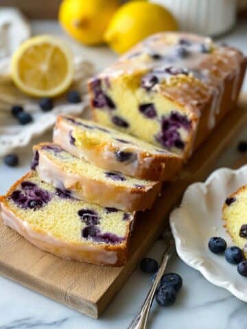 Lemon Blueberry Olive Oil Ricotta Loaf with Lemon Icing Recipe