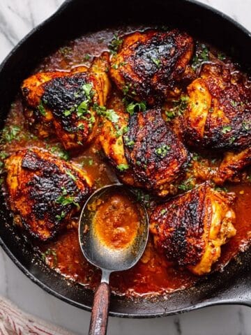 Harissa Orange Chicken Thighs Recipe