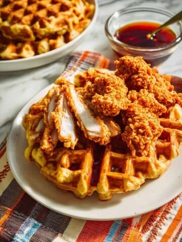 Southern Fried Chicken and Waffles Recipe with Spicy Honey Butter Sauce Recipe