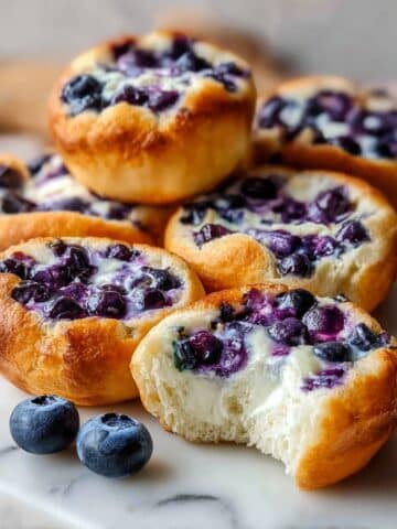 Fluffy Cottage Cheese Blueberry Cloud Bread Recipe