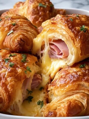 Irresistibly Easy Ham & Cheese Croissant Bake Recipe
