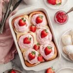 Strawberry Cinnamon Rolls with Cream Cheese Glaze Recipe