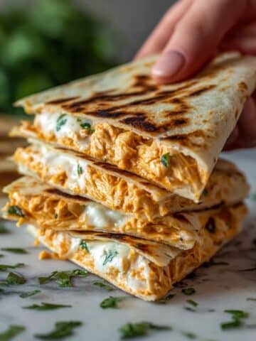 High-Protein Chicken Ranch Quesadilla Recipe