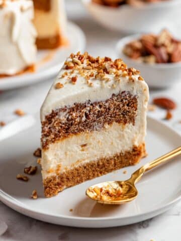 Healthy Carrot Cake Cheesecake with Cream Cheese Frosting Recipe