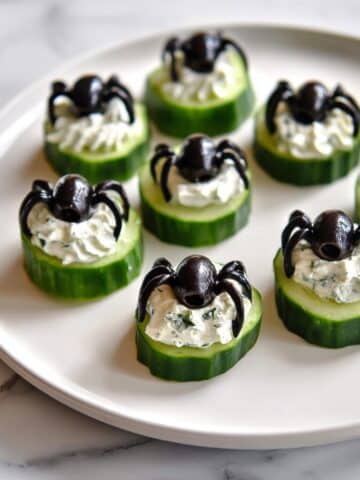 Keto Spider Cucumber Appetizer Bites Recipe