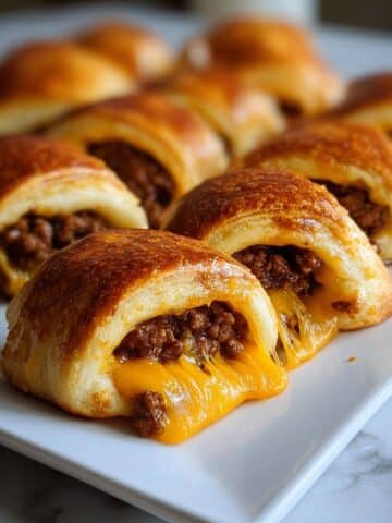 30-Minute Cheesy Beef Crescent Rolls Recipe
