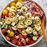 Tortellini Pasta Salad with Cherry Tomatoes, Feta, and Kalamata Olives Recipe