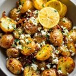 Greek Roast Potatoes with Lemon and Feta Recipe