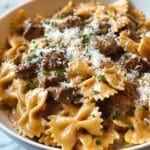 Garlic Parmesan Beef Pasta That'll Steal Your Heart Recipe