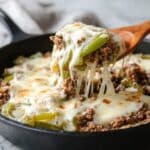 Easy Philly Cheese Beef Skillet Recipe