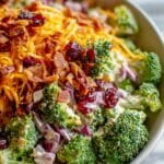 Broccoli Beef Salad with Cranberries and Cheddar Recipe