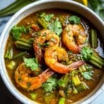 Nigerian Okra Soup with Smoked Turkey and Shrimp Recipe