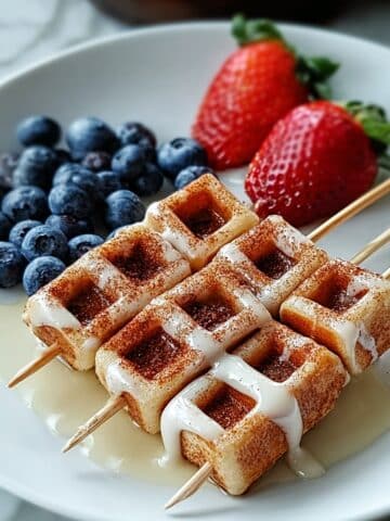 Cinnamon Roll Breakfast Skewers with Fruity Toppings Recipe