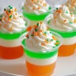 Irish Flag Jello Shots for St. Patrick's Day Recipe