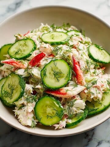 Chilled Cucumber Crab Salad Recipe