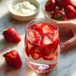Virgin Strawberry Sangria with Whipped Cream Recipe