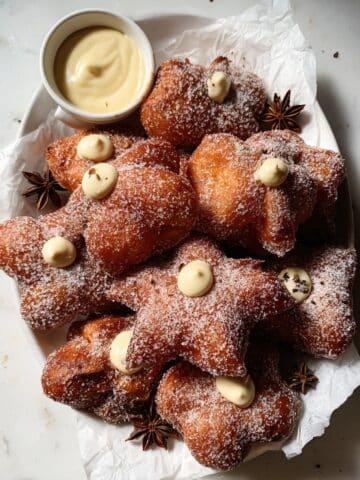 Gingerbread Donuts with Eggnog Cheesecake Filling Recipe