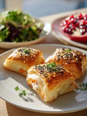 Salmon and Herb Stuffed Puff Pastry Stars Recipe