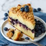 Blueberry Coffee Cake with Crumb Topping and Fresh Blueberries Recipe